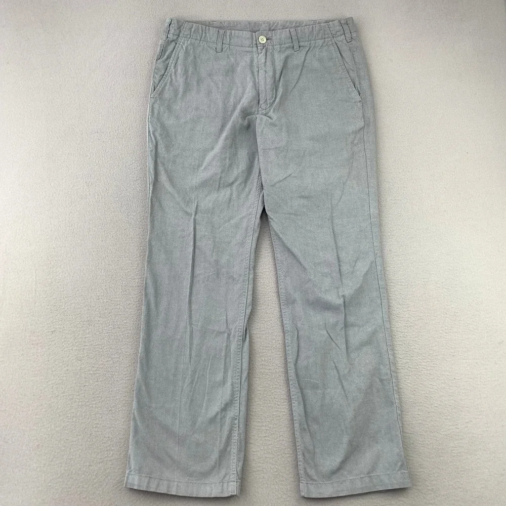 Bonobos‎ Chino Pants Mens 34x30 Gray Casual Cotton Straight Leg Trousers Career